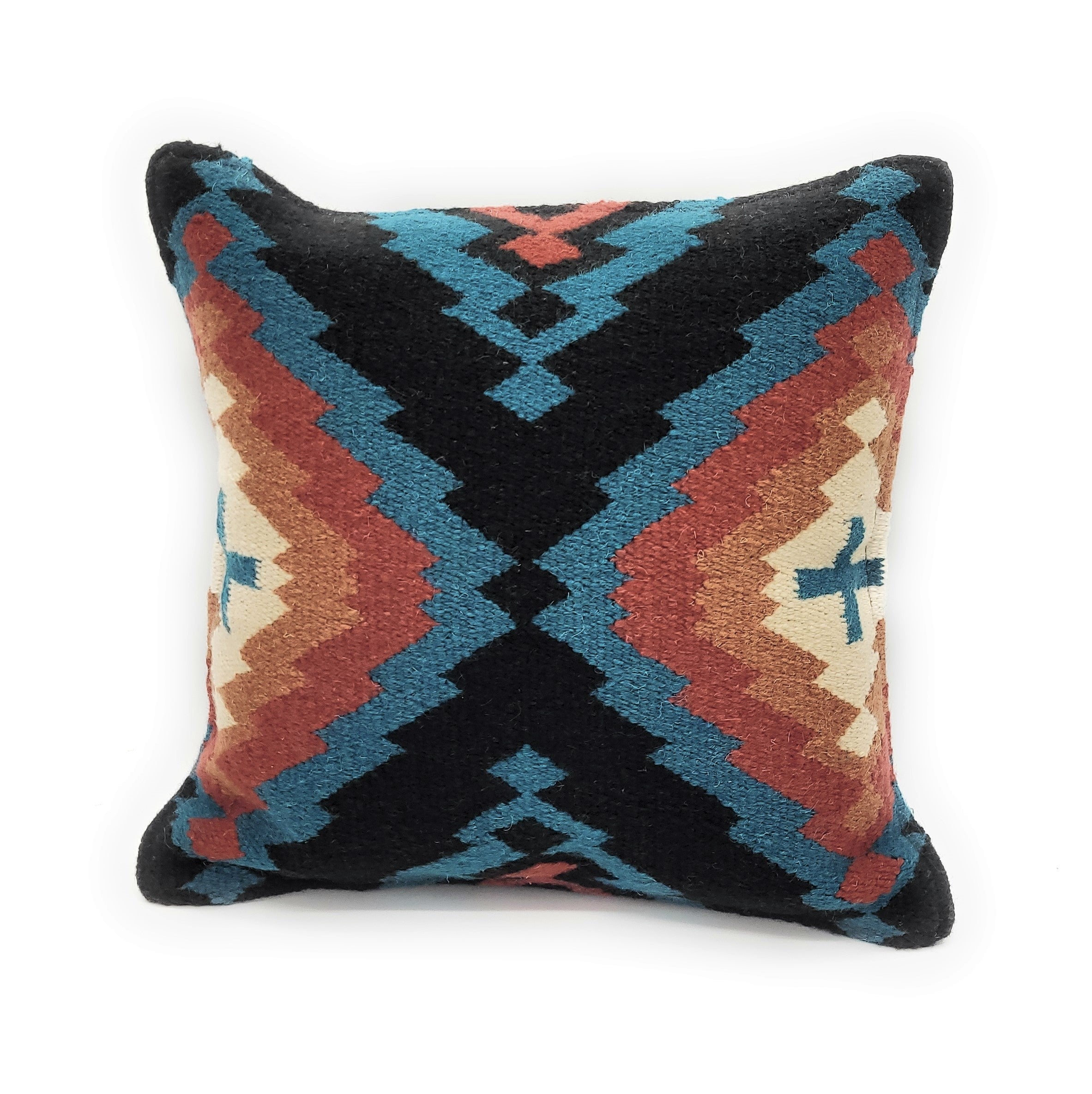 Southwestern Handwoven Wool Pillow Covers- Assorted Colors- 18 X 18 Throw Pillow - Ranch Junkie Mercantile LLC