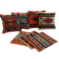 Southwestern Handwoven Aztec Pillow Covers- Assorted Colors- 18 X 18 Throw Pillow - Ranch Junkie Mercantile LLC