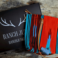 Bundle Deal - The Sedona Southwestern Leather Aztec Weekender Duffel Bag+ Large Handwoven Wool Tote - Ranch Junkie Mercantile LLC