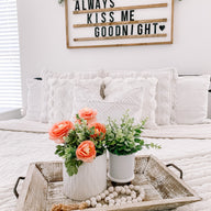 Farmhouse Wood Decorative Serving Tray- The  Willow Brooks Serving Tray- Rustic White Or Rustic Brown - Ranch Junkie Mercantile LLC