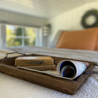 Farmhouse Wood Decorative Serving Tray- The  Willow Brooks Serving Tray- Rustic White Or Rustic Brown - Ranch Junkie Mercantile LLC