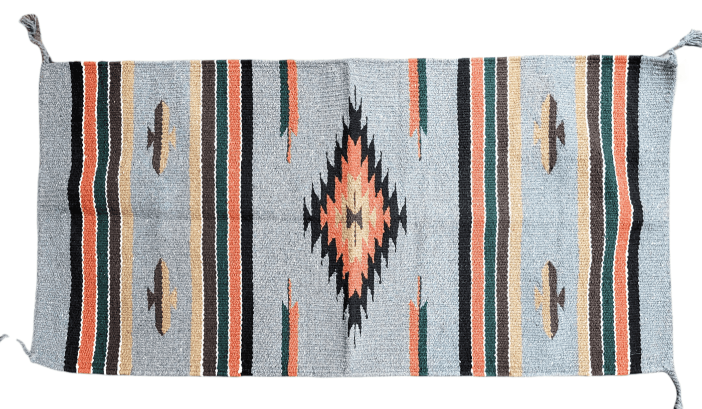 20" X 40"  The Guadalupe Southwestern Grey Rug - Ranch Junkie Mercantile LLC