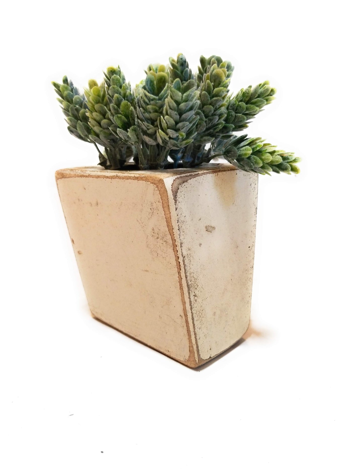 farmhouse succulent planter Rustic Ivory Farmhouse 1 Hole Wooden Candle Holder- Sugar Mold Candle Holder One Hole- Faux Succulent Planter 3938656518209