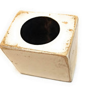 Rustic Ivory Farmhouse 1 Hole Wooden Candle Holder- Sugar Mold Candle Holder One Hole-  Faux Succulent Planter - Ranch Junkie Mercantile LLC