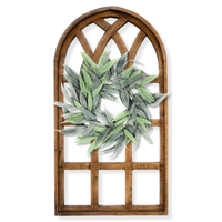 44 Inch Wall Wood Window Arch -Large Cathedral Window Frame-Sunset Grove Cathedral - Ranch Junkie Mercantile LLC 