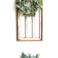 48" X 21" Farmhouse Wood Cathedral Window Rustic White- The Farmhouse Cathedral Window - Ranch Junkie Mercantile LLC