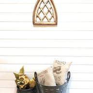 Mini Lattice Cathedral Wood Window - The Mini Lattice Cathedral - Set of 2 or Sold Individually - Ranch Junkie Mercantile LLC