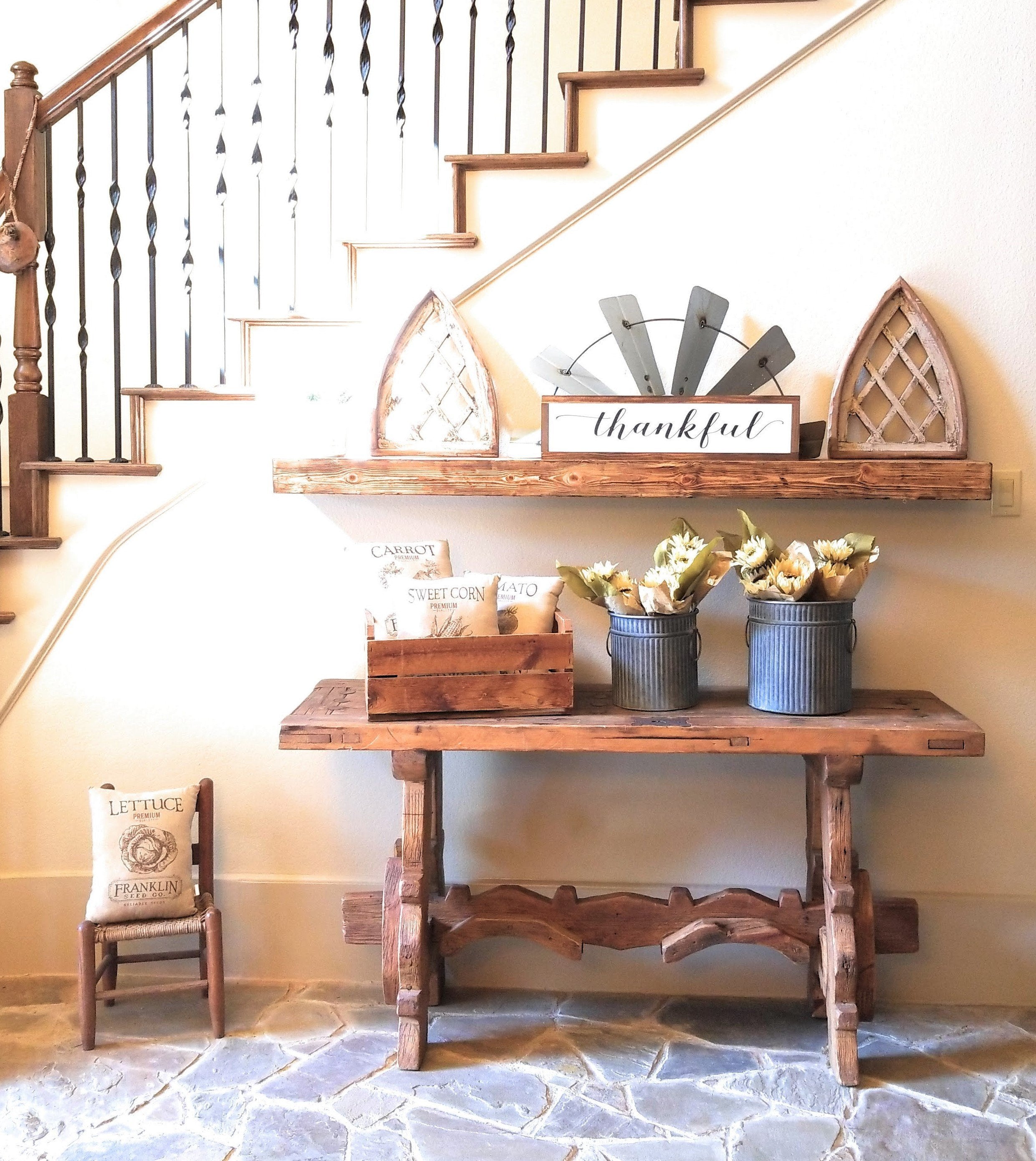 Mini Lattice Cathedral Wood Window - The Mini Lattice Cathedral - Set of 2 or Sold Individually - Ranch Junkie Mercantile LLC
