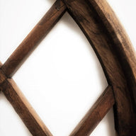 Farmhouse Wooden Wall Window Arch Wood Window - Lattice Gardens Cathedral Farmhouse Brown - Ranch Junkie Mercantile LLC