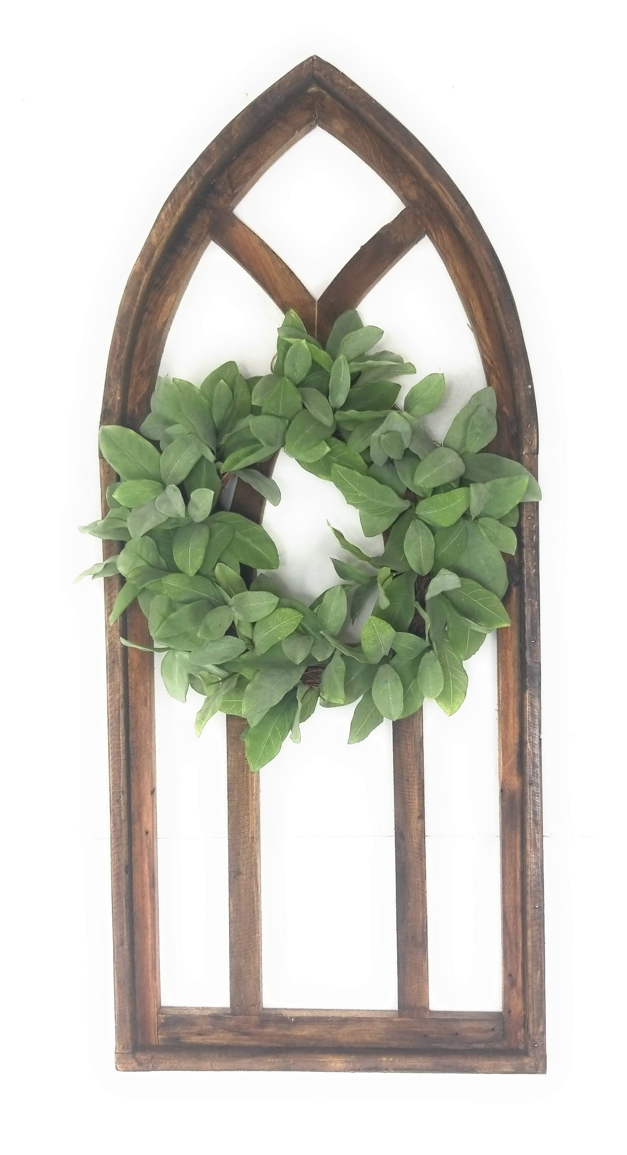 48" X 21" Farmhouse Wood Cathedral Window Arch Two Color Options- The Farmhouse Cathedral Window - Ranch Junkie Mercantile LLC 