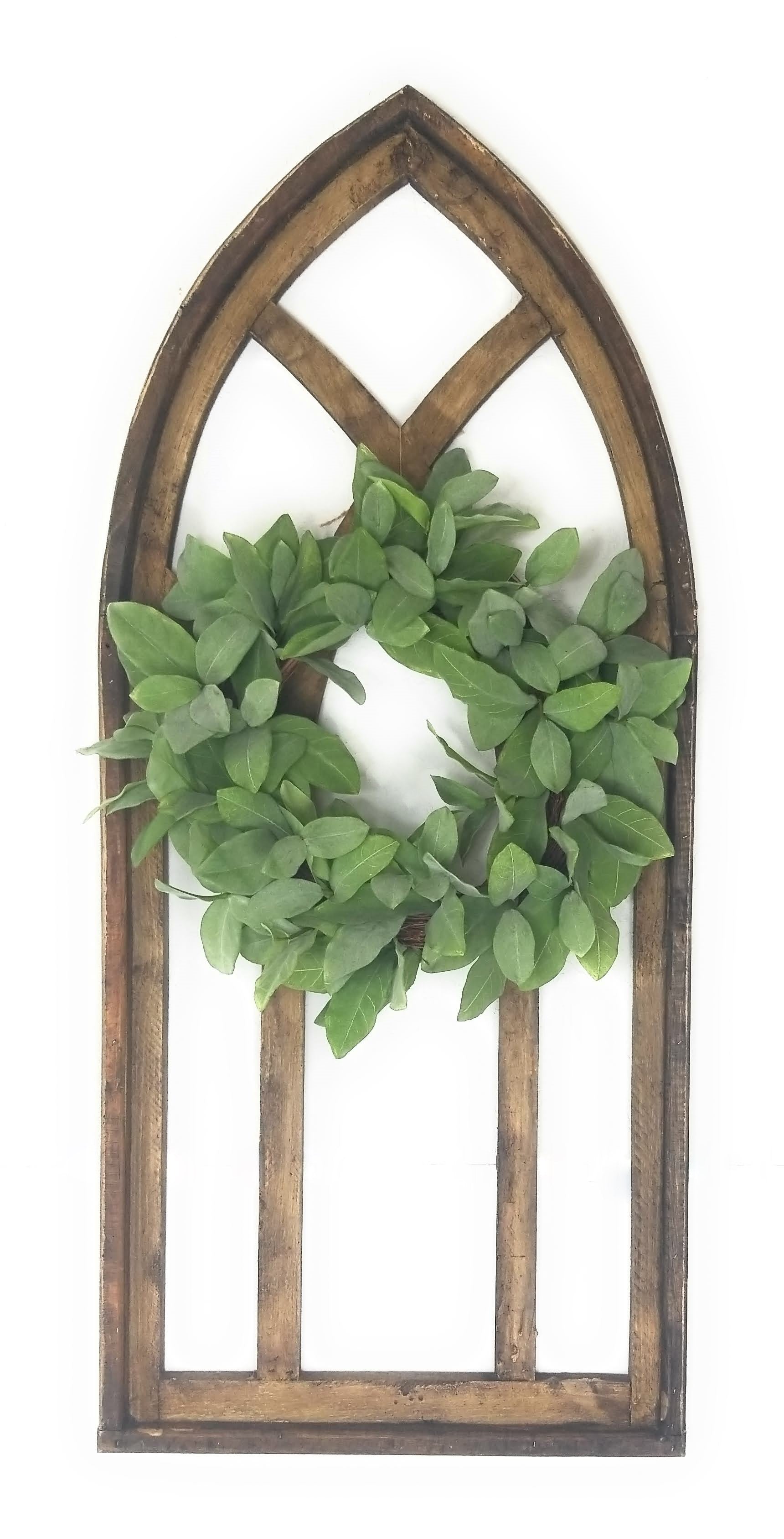 48" X 21" Farmhouse Wood Cathedral Window Arch Two Color Options- The Farmhouse Cathedral Window - Ranch Junkie Mercantile LLC 