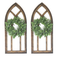 48" X 21" Farmhouse Wood Cathedral Window Arch Two Color Options- The Farmhouse Cathedral Window - Ranch Junkie Mercantile LLC