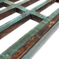 The Rustic Harmony Turquoise Farmhouse Rustic Wooden Wall Windows Arches Set of 2 - Ranch Junkie Mercantile LLC