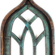 The Rustic Harmony Turquoise Farmhouse Rustic Wooden Wall Windows Arches Set of 2 - Ranch Junkie Mercantile LLC