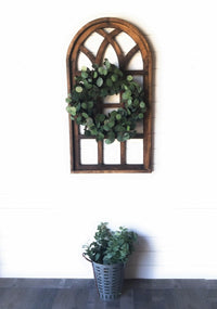 24" Silver Dollar Eucalyptus Sage Wreath Faux - Ranch Junkie Mercantile LLC