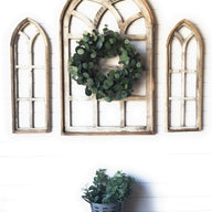 24" Silver Dollar Eucalyptus Sage Wreath Faux - Ranch Junkie Mercantile LLC