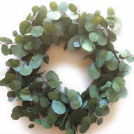 24" Silver Dollar Eucalyptus Sage Wreath Faux - Ranch Junkie Mercantile LLC